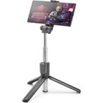 Twin Store Telefon Tripodu Selfie Çubuğu Seti Bluetooth 5.0 Kumandalı 67 cm - Siyah ND1039 - (ClearEyelets)Black-RadiantOrchid