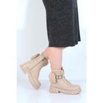 Twingo 7640 Nut Bej Kurklu Kadin Duz Bot