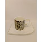 Twinkle Luxury Gold Bone Porselen Kahve Fincan Takımı 410GLD02 - 001-Renkli - 90 ml