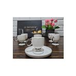 Twinkle Luxury Platin Bone Porselen Kahve Fincan Takımı 02Plt01