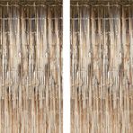 Twinkle Star 2 Paket Fotoğraf Kabini Arka Plan 3FT x 8FT Folyo Perde Tinsel Flamalar Doğum Günü Partisi, Düğün, Mezuniyet, Noel Süslemeleri için Çevresel Arka Plan Flamalar
