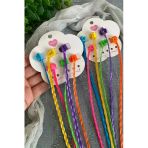 Twinscollection Rengarenk Unicorn 6Lı Takma Postiş Saç Toka Pembe Mavi Sarı Mor Yeşil Renk