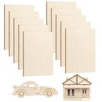 twirush 10 adet Balsa ahşap plaka, kontrplak, 1,5 mm x 300 mm x 200 mm, kendin yap el işi, model, uçak, gemi, ahşap işleri, tekne, evler ve diğer binalar için balsa tahtası