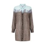 Twist DEGRADE RENK GEÇİŞLİ ANIMAL PRINT ELBİSE Mavi 36