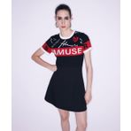 TWIST Kadın Jakarlı Kumaş Mix Elbise Siyah 040