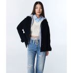 Twist Kadın Yünlü Midi Kaban Uzun Kol Kapüşonlu Astarlı %50 Yün %25 Polyester %25 Viskon - 40 - Siyah