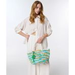 Twist Palmiye Charm'lı Örgü Tote Çanta TS1260052081070 - Yeşil