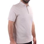 Twister 2298 Bej Günlük Kısa Kol Normal Kesim Pamuklu Fermuarlı Polo Yaka Erkek Tişört - 2XL