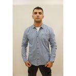 Twister Jeans Eg 1874 Tek Cep Erkek Kot Gömlek - Açık Mavi