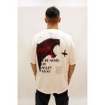 Twister Jeans Ets 2258 Sırt Baskılı Oversize Erkek T-Shirt - XL - Ekru - Ekru