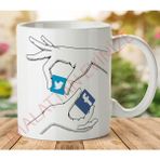 Twitter Fecebook Tasarımlı Baskılı Kupa