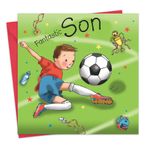 Twizler Futbolcu Oğlu için Doğum Günü Kartı - Oğul Doğum Günü Kartı - Çocuk Doğum Günü Kartı - Erkek Çocuk Doğum Günü Kartı - Oğul Hediyeleri