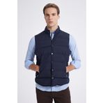 Twn 1ECY735210049 Slim Fit Lacivert Düz Yelek Mont