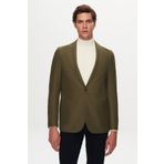 Twn 1EF04R107409M Slim Fit Yeşil Armürlü Kumaş Ceket