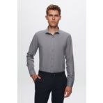 Twn 6EF02ORT00288 Slim Fit Gri Oxford Erkek Gömlek