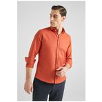 Twn 6EF02ORT00288 Slim Fit Turuncu Oxford Erkek Gömlek