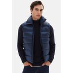 Twn Saks Mavi Düz Yelek Mont Erkek Slim Fit Günlük Kullanım İçin M Beden 3ECY70501502M
