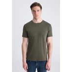 Twn Slim Fit Haki Düz %100 Pamuklu T-Shirt 4EC1447011072