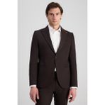 Twn Slim Fit Kahverengi Düz Takim Elbise - 6 Drop - 54