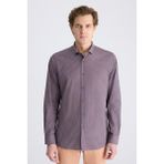 Twn Slim Fit Karma Renk Baskılı %100 Pamuklu Gömlek 1EC02AD01288M