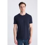 Twn Slim Fit Lacivert Düz %100 Pamuklu T-shirt 4ec1447011072 101