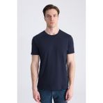 Twn Slim Fit Lacivert Düz %100 Pamuklu T-Shirt 4EC1447011072