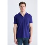 Twn Slim Fit Saks Mavi Düz %100 Pamuklu T-Shirt 4EC1438311322 - XL
