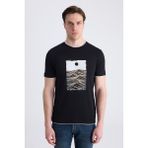 Twn Slim Fit Siyah Düz %100 Pamuklu T-Shirt 2EC143831113M