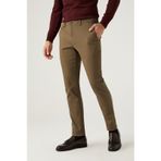 Twn Slim Fit Yeşil Armürlü Chino Pantolon