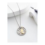 Two Arts Jewelry Kadın 925 Ayar Gümüş Aslan Burcu Kolye | Kişiye Özel Tasarım | Hediye Kutusunda Gümüş 45 Cm