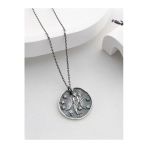 Two Arts Jewelry Kadın 925 Ayar Gümüş Başak Burcu Kolye | Kişiye Özel Tasarım | Hediye Kutusunda Gri 45 Cm