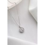 Two Arts Jewelry Kadın 925 Ayar Gümüş Oval Baget Zirkon Taşlı Kolye | Hediye Kutusunda Gümüş 45 Cm