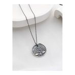 Two Arts Jewelry Kadın 925 Ayar Gümüş Terazi Burcu Kolye | Kişiye Özel Tasarım | Hediye Kutusunda Gri 45 Cm