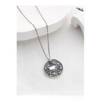 Two Arts Jewelry Kadın 925 Ayar Gümüş Yengeç Burcu Kolye | Kişiye Özel Tasarım | Hediye Kutusunda Gri 45 Cm