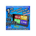 Twogo 4 ADET METAL KASA LEDLİ KAMERA 7 İNÇ QLED IPS DVR MONİTÖR 12*24 VOLT 256 GB