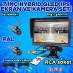 Twogo 7'' QLED IPS MONİTÖR VE 2 ADET KELEBEK KAMERA KAYIT YAPMAZ 12V