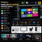 Twogo I3356 7 Inç Double Teyp Mp5 Multimedya Kablosuz Carplay + Android Auto Kamera Hediyeli