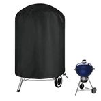 Twopone Kömür Izgara Örtüsü, Weber 50 cm Kömür Su Isıtıcısı için Barbekü Izgara Örtüsü, Ağır Hizmet Su Geçirmez Dış Mekan Tütsü Kılıfı, Çoğu Kömür Izgarası için Yuvarlak Izgara Kapağı - 23 D x 76 cm Y
