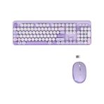 Twotech SMK-640M Renkli Tuşlu Kablosuz Türkçe Q Klavye Mouse Set mor