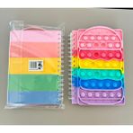 Twotwo Pop It Bubble Notebook Popit Defter Renkli eğlenceli spiralli Okul Defteri - Pembe