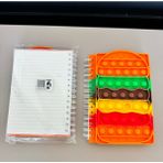 Twotwo Turuncu Renk Pop It Bubble Notebook Popit Defter Renkli eğlenceli spiralli Okul Defteri