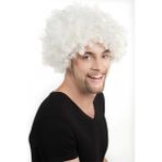 Twox Beyaz Renk Kıvırcık Afro Bonus Peruk