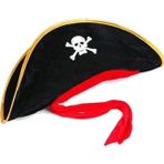 Twox Yetişkin Boy Kadife Jack Sparrow Denizci Korsan Şapkası 50x20 cm Kostüm Aksesuarı