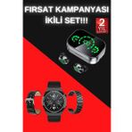 TWS Bluetooth Kulaklık ve Akıllı Saat Uyku Takibi Nabız Ölçer Uzun Pil Ömrü
