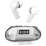 Tws Kablosuz Bluetooth Kulaklık Şeffaf Dijital Ekranlı Kulaklık (Yurt Dışından) - Beyaz