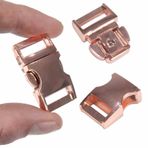 TXZWJZ Metal Tokalar 2 Paket Paracord Bilezik Tokaları Taktik Kemer Tokası Kendin Yap Kolye Çanta Sırt Çantası Aksesuarları 5/8 inç Pembe Altın