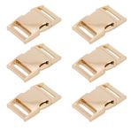 TXZWJZ Paracord bilezik tokaları 6 adet Metal hızlı bırakma tokaları taktik kemer tokası, Altın, 3/8in(10mm)