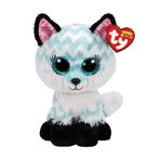 Ty Beanie Boos Mavi Şevron Desenli Tilki Atlas 24 cm Peluş Oyuncak