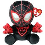 TY Miles Morales Spiderman Marvel Beanie Babies Regular, Lisanslı Beanie Bebek Yumuşak Peluş Oyuncak, Koleksiyon Parçası Pelüş Oyuncak
