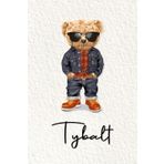 Tybalt: Cahier personnalisé avec prénom Tybalt | Cadeau d'anniversaire pour enfant, garçon, homme, copain ... | Nounours | 110 pages lignée, Petit Format 6x9 pouces (15,24 x 22,86 cm)